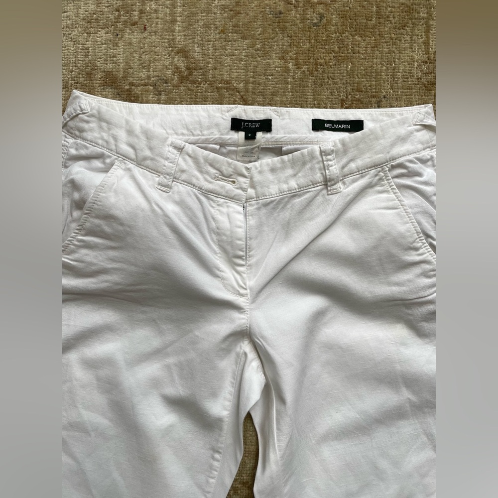 J. Crew Belmarin White Cotton Pants - Picture 5 of 14